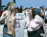 exposing the cover-up topless women protest
